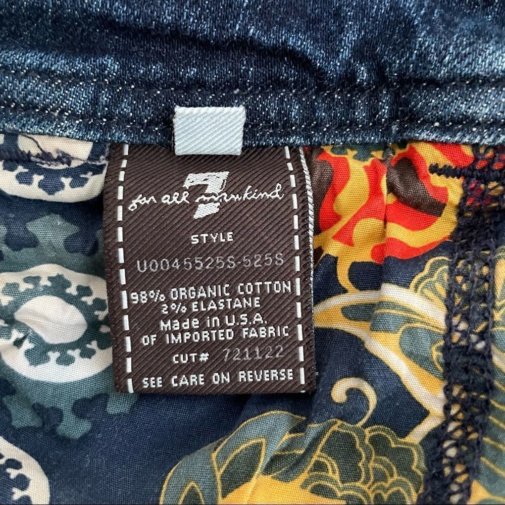 7 for all mankind ~ denim flared bell bottoms ~ size 28 ~ low rise ~ Y2K - Picture 6 of 8